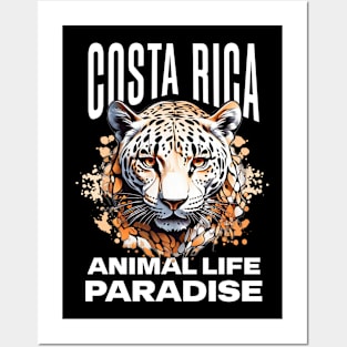 Costa Rica Animal Life Paradise Jaguar Posters and Art